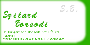 szilard borsodi business card